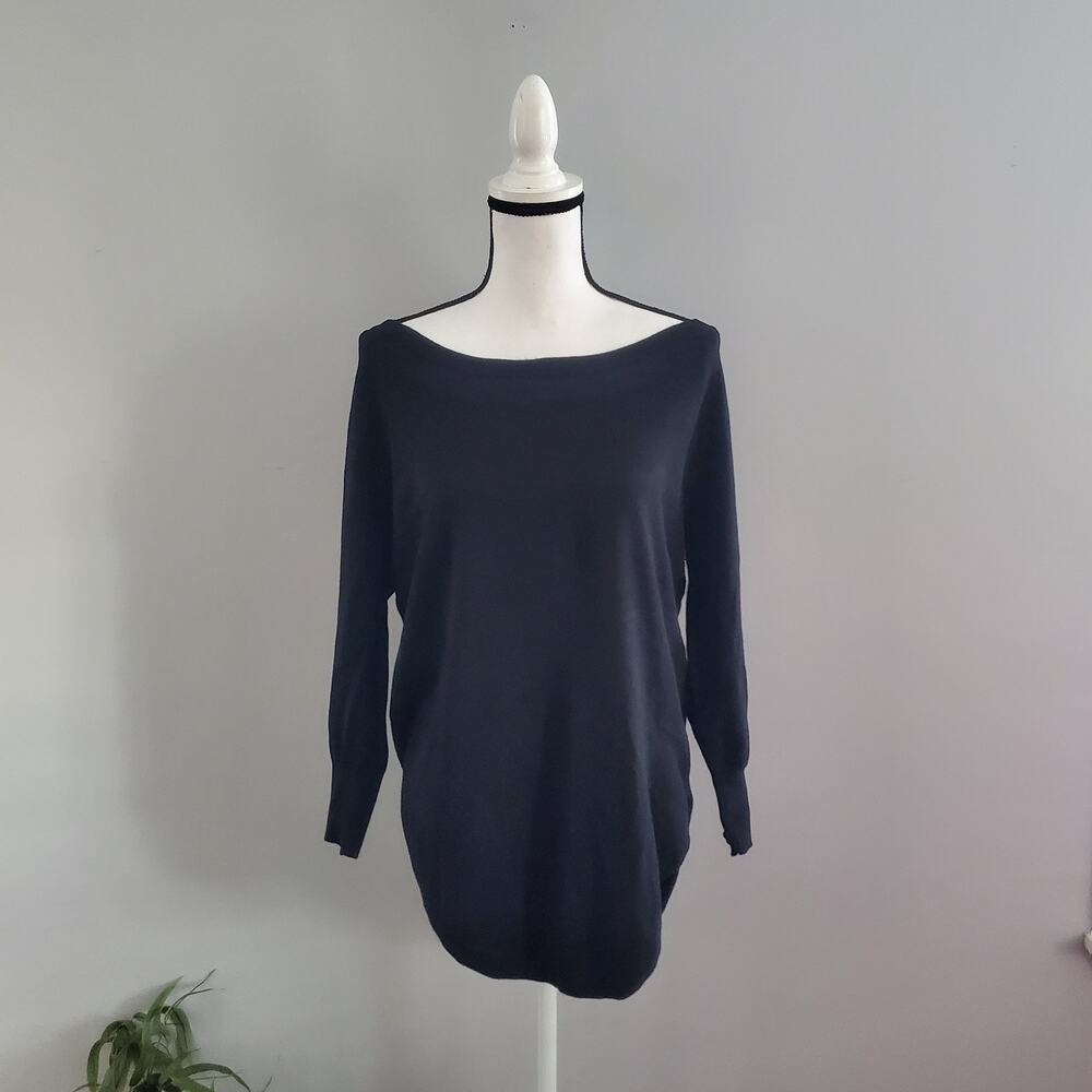 Allegra Gold Black Lace Up Back Sweater S